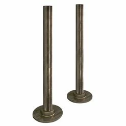 Arezzo 180mm Old English Brass 15mm Pipe Kit For Radiator Valves