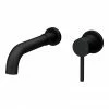 Arezzo Round Matt Black Wall Mounted (2TH) Basin Mixer Tap 1 Arezzo Round Matt Black Wall Mounted (2TH) Basin Mixer Tap -Arezzo shop 2WMTBLK n p