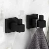2 X Arezzo Matt Black Modern Square Robe Hooks 1 2 X Arezzo Matt Black Modern Square Robe Hooks -Arezzo shop 2XAZB38 p