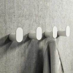 4 X Arezzo Matt White Robe Hooks