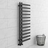 Arezzo Anthracite 1200 X 500mm 12 Bars Designer Heated Towel Rail -Arezzo shop A12X500B12 AF prod1