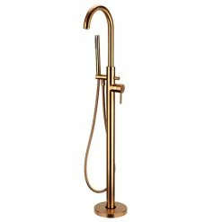 Arezzo Brushed Bronze Freestanding Bath Tap With Shower Mixer