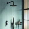 Arezzo Matt Black Concealed Individual Diverter + Thermostatic Control Valve With Handset + 200mm Shower Head 2 Arezzo Matt Black Concealed Individual Diverter + Thermostatic Control Valve With Handset + 200mm Shower Head -Arezzo shop ARZ ISV PK2 n p