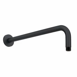 Arezzo 335mm Matt Black Round Wall Mounted Shower Arm