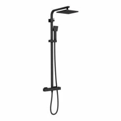 Arezzo Modern Square Thermostatic Shower - Matt Black 5 Arezzo Modern Square Thermostatic Shower - Matt Black -Arezzo shop ARZ002 dv4 460