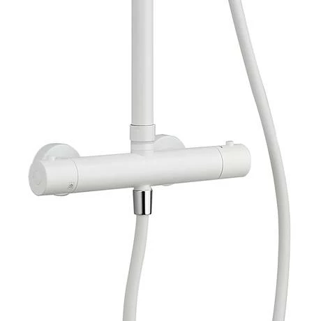 Arezzo Modern Round Thermostatic Shower (300mm Head - Matt White) Arezzo Modern Round Thermostatic Shower (300mm Head - Matt White) -Arezzo shop ARZ3MWH d2 460