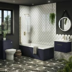Arezzo Matt Blue Front Bath Panel - 1700mm -Arezzo shop ARZ705 d1 460