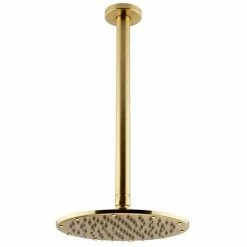 Arezzo Brushed Brass Concealed Individual Diverter + Thermostatic Control Valve With Handset + Ceiling Mounted Shower Head -Arezzo shop ARZB ISV PK2 detail6 460