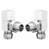 Arezzo Square Angled Radiator Valves - Chrome -Arezzo shop ASHVS1 p1