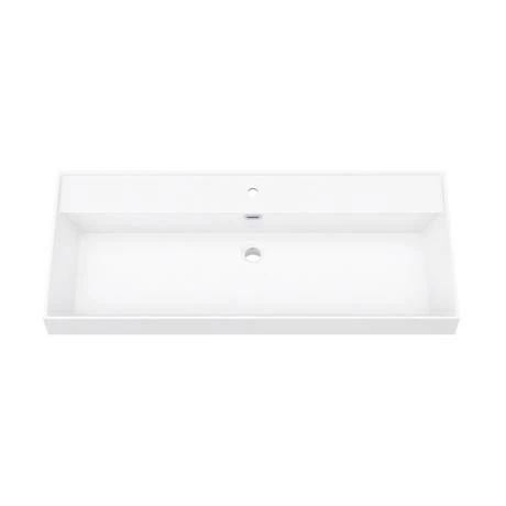 Arezzo 1000 Brushed Brass Framed Washstand with Gloss White Open Shelf and Basin Arezzo 1000 Brushed Brass Framed Washstand With Gloss White Open Shelf And Basin -Arezzo shop AZ10BBFPM d1 460