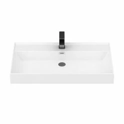Arezzo Countertop Basin Unit - Concrete-Effect With Black Frame - 1000mm Inc. Basin 5 Arezzo Countertop Basin Unit - Concrete-Effect With Black Frame - 1000mm Inc. Basin -Arezzo shop AZ10CB2D d3 460