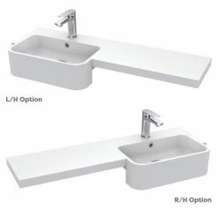 Arezzo 1000 Matt Grey Semi-Recessed Round Combination Vanity Unit (Chrome Flush & Handles) 6 Arezzo 1000 Matt Grey Semi-Recessed Round Combination Vanity Unit (Chrome Flush & Handles) -Arezzo shop AZ10GCH d5 460