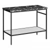 Arezzo 1010 Black Marble Effect Worktop With Matt Black Framed Washstand -Arezzo shop AZ10WSMBBM p