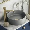 Arezzo 352mm Matt Grey Round Counter Top Basin 2 Arezzo 352mm Matt Grey Round Counter Top Basin -Arezzo shop AZ110AMH prod