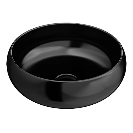 Arezzo Round Counter Top Basin (360mm Diameter - Gloss Black) Arezzo Round Counter Top Basin (360mm Diameter - Gloss Black) -Arezzo shop AZ113GB n p