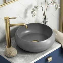 Arezzo Round Counter Top Basin (360mm Diameter - Matt Grey)