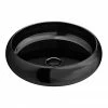 Arezzo Round Counter Top Basin (420mm Diameter - Gloss Black) -Arezzo shop AZ114GB n p