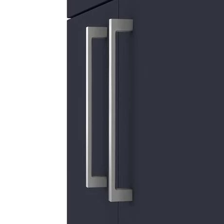 Arezzo 1100 Matt Blue Semi-Recessed Square Combination Vanity Unit (Chrome Flush & Handles) Arezzo 1100 Matt Blue Semi-Recessed Square Combination Vanity Unit (Chrome Flush & Handles) -Arezzo shop AZ11BCSH d1 460