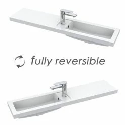 Arezzo 1100 Matt Grey Slimline Combination Vanity Unit (Brushed Brass Flush & Handles) -Arezzo shop AZ11GBBSL d5 460