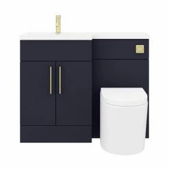 Arezzo 1100 Matt Blue Combination Furniture Pack (Brushed Brass Flush & Handles) 7 Arezzo 1100 Matt Blue Combination Furniture Pack (Brushed Brass Flush & Handles) -Arezzo shop AZ11LBB d6 460