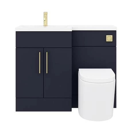 Arezzo 1100 Matt Blue Combination Furniture Pack (Brushed Brass Flush & Handles) Arezzo 1100 Matt Blue Combination Furniture Pack (Brushed Brass Flush & Handles) -Arezzo shop AZ11LBB d6 460