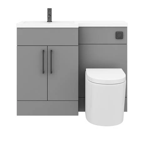 Arezzo 1100 Matt Grey Combination Furniture Pack (Matt Black Flush & Handles) Arezzo 1100 Matt Grey Combination Furniture Pack (Matt Black Flush & Handles) -Arezzo shop AZ11LGMB d6 460