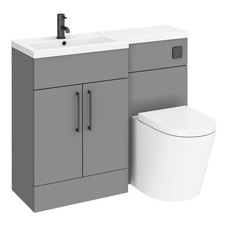 Arezzo 1100 Matt Grey Combination Furniture Pack (Matt Black Flush & Handles) Arezzo 1100 Matt Grey Combination Furniture Pack (Matt Black Flush & Handles) -Arezzo shop AZ11LGMB p