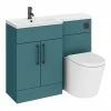 Arezzo 1100 Matt Green Combination Furniture Pack (Matt Black Flush & Handles) -Arezzo shop AZ11LGNMB p