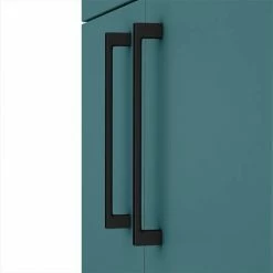 Arezzo 1100 Matt Green Combination Furniture Pack (Matt Black Flush & Handles) -Arezzo shop AZ11LGNMB d2 460