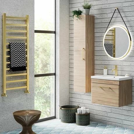 Arezzo Cube Brushed Brass 1200 x 500 Heated Towel Rail Arezzo Cube Brushed Brass 1200 X 500 Heated Towel Rail -Arezzo shop AZ125BBSQ d4 460