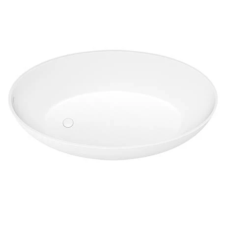 Arezzo 1600 x 855 Matt White Solid Stone Curved Single Ended Bath Arezzo 1600 X 855 Matt White Solid Stone Curved Single Ended Bath -Arezzo shop AZ16SBA d4n 460
