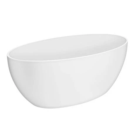 Arezzo 1600 x 855 Matt White Solid Stone Curved Single Ended Bath Arezzo 1600 X 855 Matt White Solid Stone Curved Single Ended Bath -Arezzo shop AZ16SBA D3 460