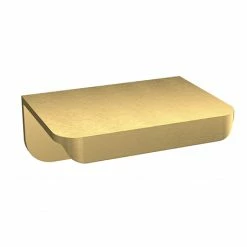 Arezzo Brushed Brass Small Rear Fixed Furniture Handle (50 X 36 X 21mm)