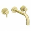 Arezzo Fluted Round Brushed Brass Wall Mounted (3TH) Bath Filler Tap -Arezzo shop AZ1WTBBF P1