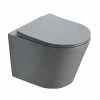 Arezzo Matt Grey Rimless Wall Hung Toilet Incl. Soft Close Seat 2 Arezzo Matt Grey Rimless Wall Hung Toilet Incl. Soft Close Seat -Arezzo shop AZ233WMG p
