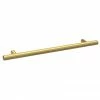 1 X Arezzo Industrial Style Knurled 'T' Bar Brushed Brass Handle (192mm Centres)