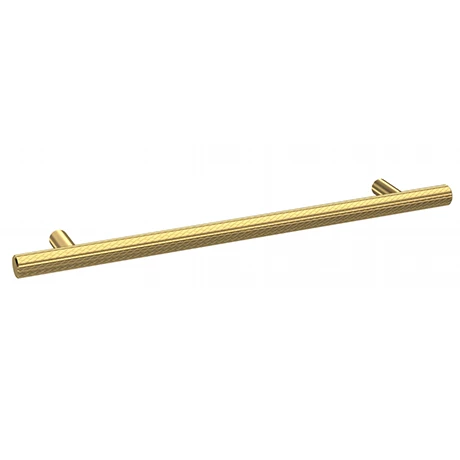 1 x Arezzo Industrial Style Knurled 'T' Bar Brushed Brass Handle (192mm Centres) 1 X Arezzo Industrial Style Knurled 'T' Bar Brushed Brass Handle (192mm Centres) -Arezzo shop AZ32 p