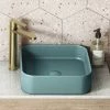 Arezzo 370 X 370mm Curved Square Counter Top Basin - Matt Green