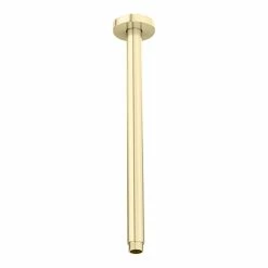 Arezzo 300mm Brushed Brass Round Ceiling Shower Arm