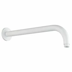 Arezzo 345mm Matt White Round Wall Mounted Shower Arm