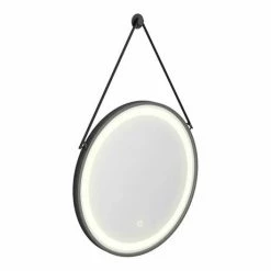 Arezzo Matt Black 600mm Round LED Illuminated Anti-Fog Bathroom Mirror 4 Arezzo Matt Black 600mm Round LED Illuminated Anti-Fog Bathroom Mirror -Arezzo shop AZ47MB n d1 460