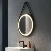 Arezzo Matt Black 600mm Round LED Illuminated Anti-Fog Bathroom Mirror 2 Arezzo Matt Black 600mm Round LED Illuminated Anti-Fog Bathroom Mirror -Arezzo shop AZ47MB n p