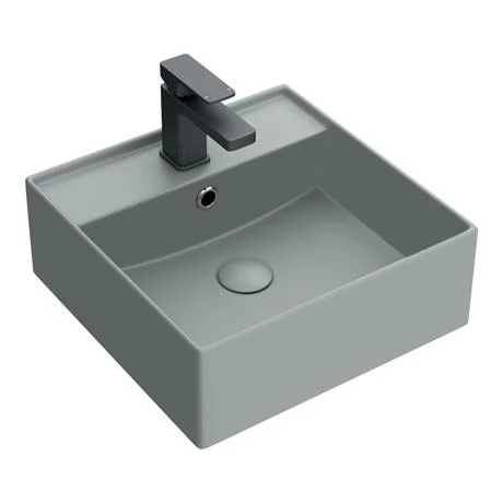 Arezzo 405mm Matt Grey Square Wall Mounted / Counter Top Basin Arezzo 405mm Matt Grey Square Wall Mounted / Counter Top Basin -Arezzo shop AZ4BMH n d1 460