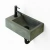 Arezzo Stone Wall Hung Copper Green Cloakroom Basin (400 X 230mm) 1 Tap Hole