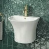 Arezzo Curved Ceramic One Piece Wall Hung Basin 1TH - 540mm Wide -Arezzo shop AZ500M n p