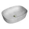 Arezzo 505 X 385mm Curved Rectangular Counter Top Basin - Light Grey Marble Effect 1 Arezzo 505 X 385mm Curved Rectangular Counter Top Basin - Light Grey Marble Effect -Arezzo shop AZ505LGM prod