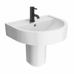 Arezzo 520 Wall Hung Basin 1TH + Semi Pedestal 4 Arezzo 520 Wall Hung Basin 1TH + Semi Pedestal -Arezzo shop AZ52BSP n d2 460