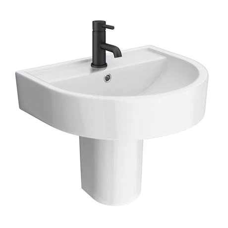 Arezzo 520 Wall Hung Basin 1TH + Semi Pedestal Arezzo 520 Wall Hung Basin 1TH + Semi Pedestal -Arezzo shop AZ52BSP n d2 460