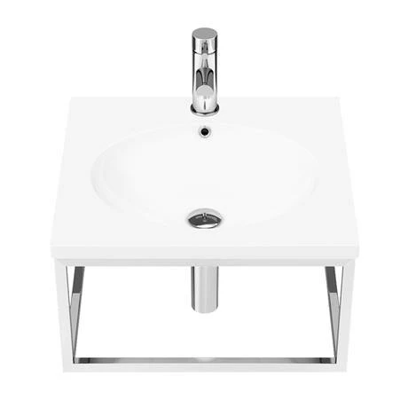 Arezzo 500 Wall Hung Basin with Chrome Towel Rail Frame Arezzo 500 Wall Hung Basin With Chrome Towel Rail Frame -Arezzo shop AZ5CHRFRM d4 460