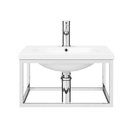 Arezzo 500 Wall Hung Basin with Chrome Towel Rail Frame Arezzo 500 Wall Hung Basin With Chrome Towel Rail Frame -Arezzo shop AZ5CHRFRM nd1 460